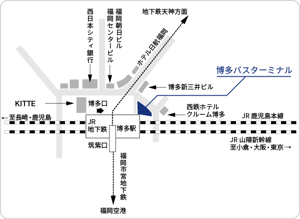 博多バスターミナル地図